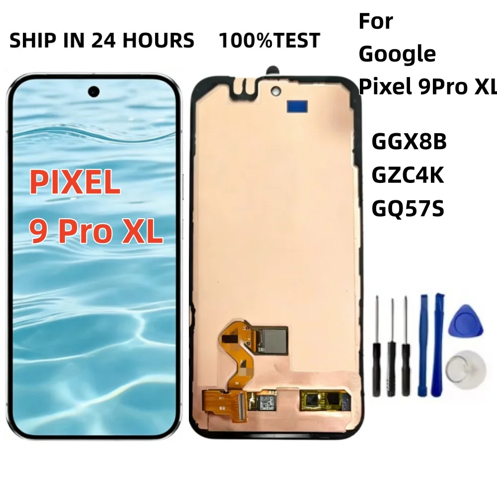 新しい68インチoled-tft-google-pixel-9-pro-xl-ggx8b-gzc4k、gq57s用lcdディスプレイタッチスクリーンデジタイザーアセンブリ交換品