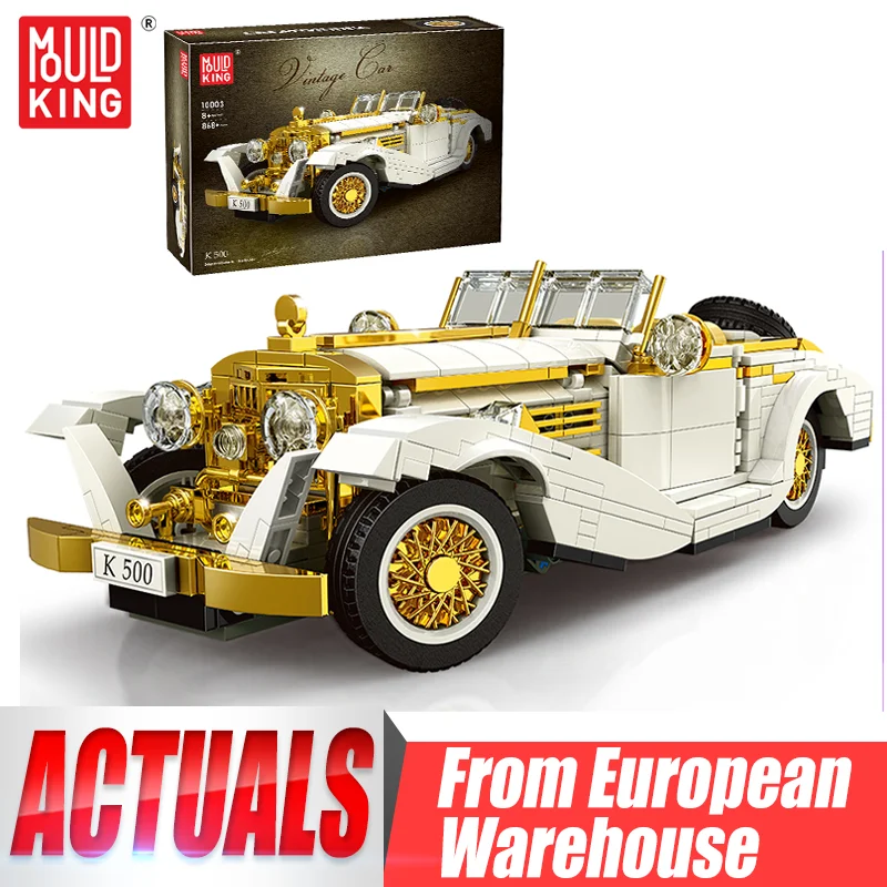 Jouets de voitures techniques Mould King 10003, modèle de voiture vintage K500, blocs de construction créatifs, briques, cadeaux de Noël pour enfants