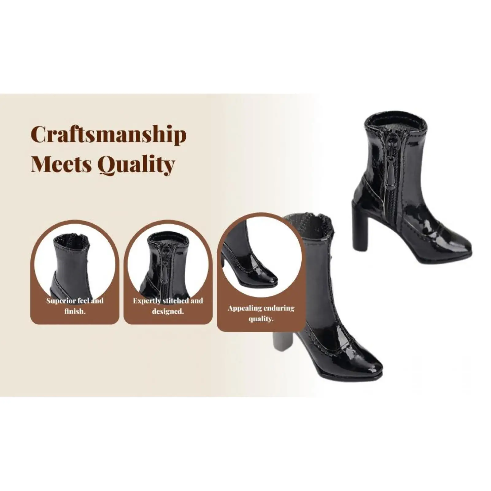 1/6 مقياس النساء الشكل أحذية بوت قصيرة صغيرة خلع الملابس المحمولة الدعائم عادية لينة دمية كعب الأحذية للإناث عمل الشكل