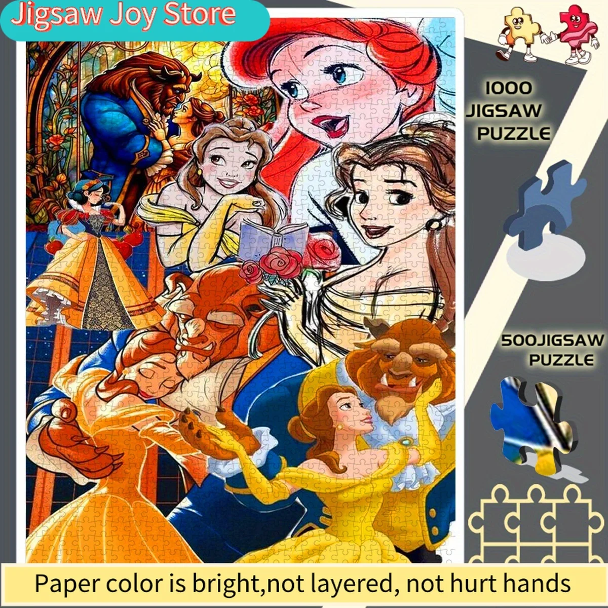 

Пазл Disney/Дисней, для взрослых, бумажный, DIY, коллекция «Красавица и Чудовище», романтические анимационные изображения, подходит для (B)