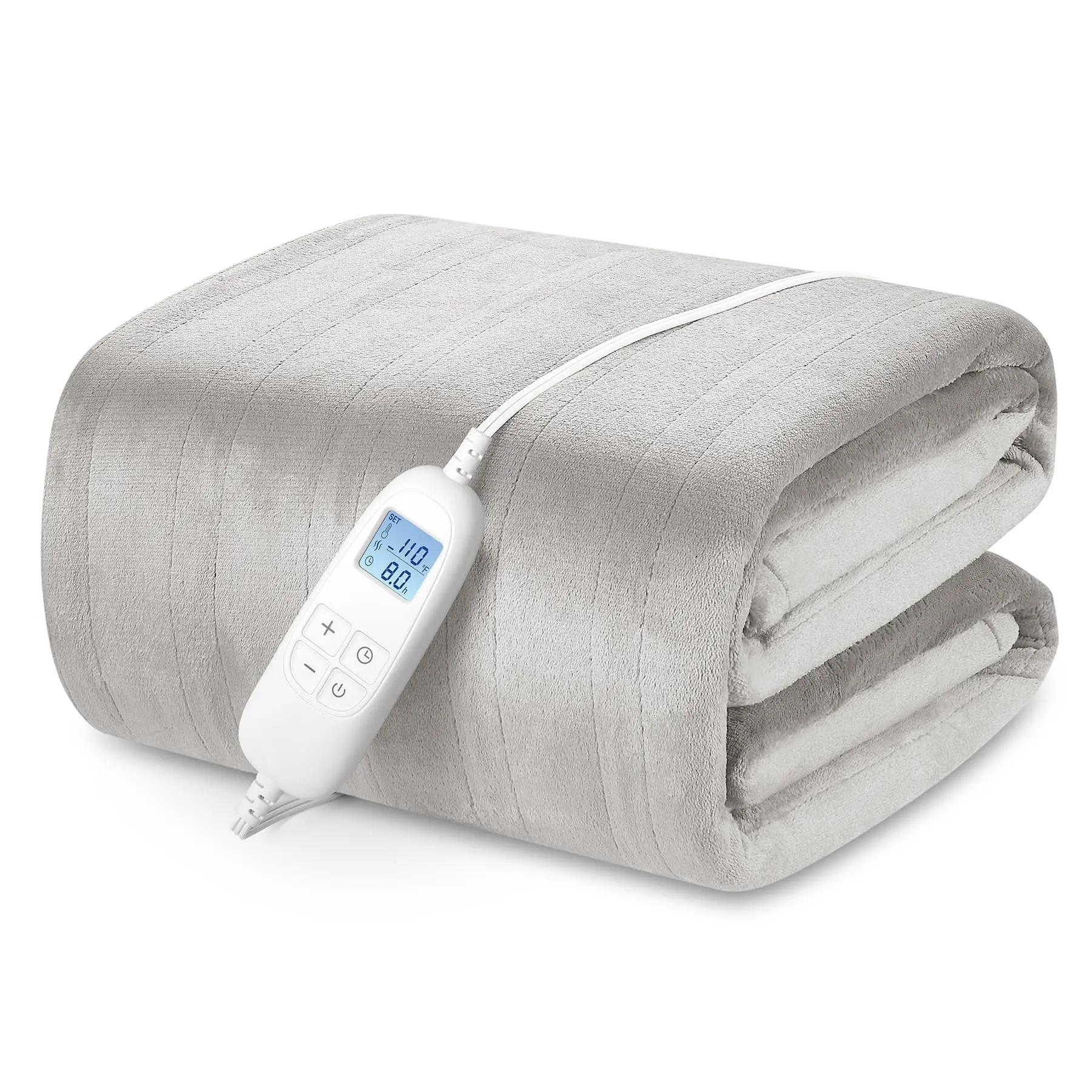 

Queen Size Flannel Heated Blanket, 6 Levels & 8H Auto Off, Machine Washable for Family & Couples