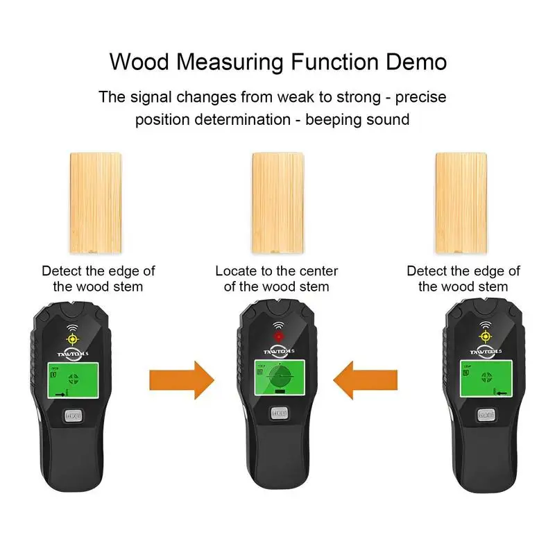 Electronic Stud Finder LCD Display Stud Sensor Finder Handheld Wood Wall Scanner With Visual And Audio Indication For Pipe