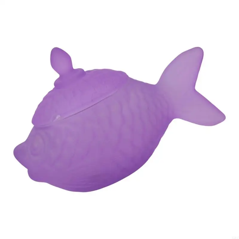 

Fish Glass Candies Jar With Lid For Kitchen Decors And Storage 16cm X3UC