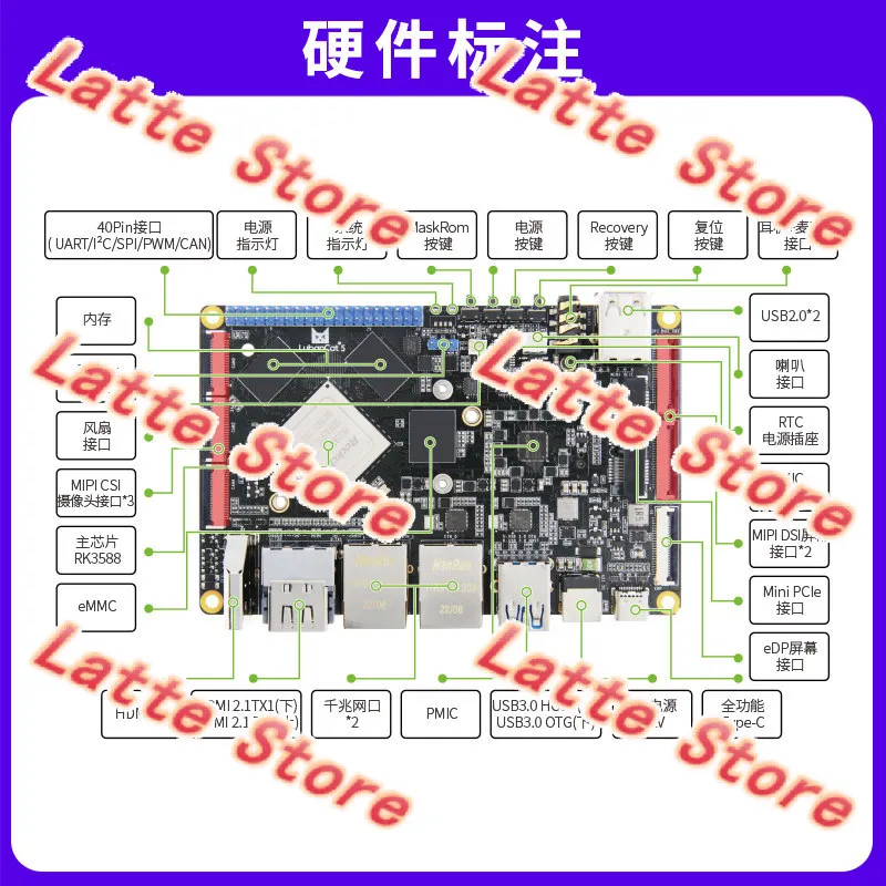 For Luban cat 5 card computer Linux Rockchip micro RK3588 development board AI board far beyond Raspberry Pi 4 and 5