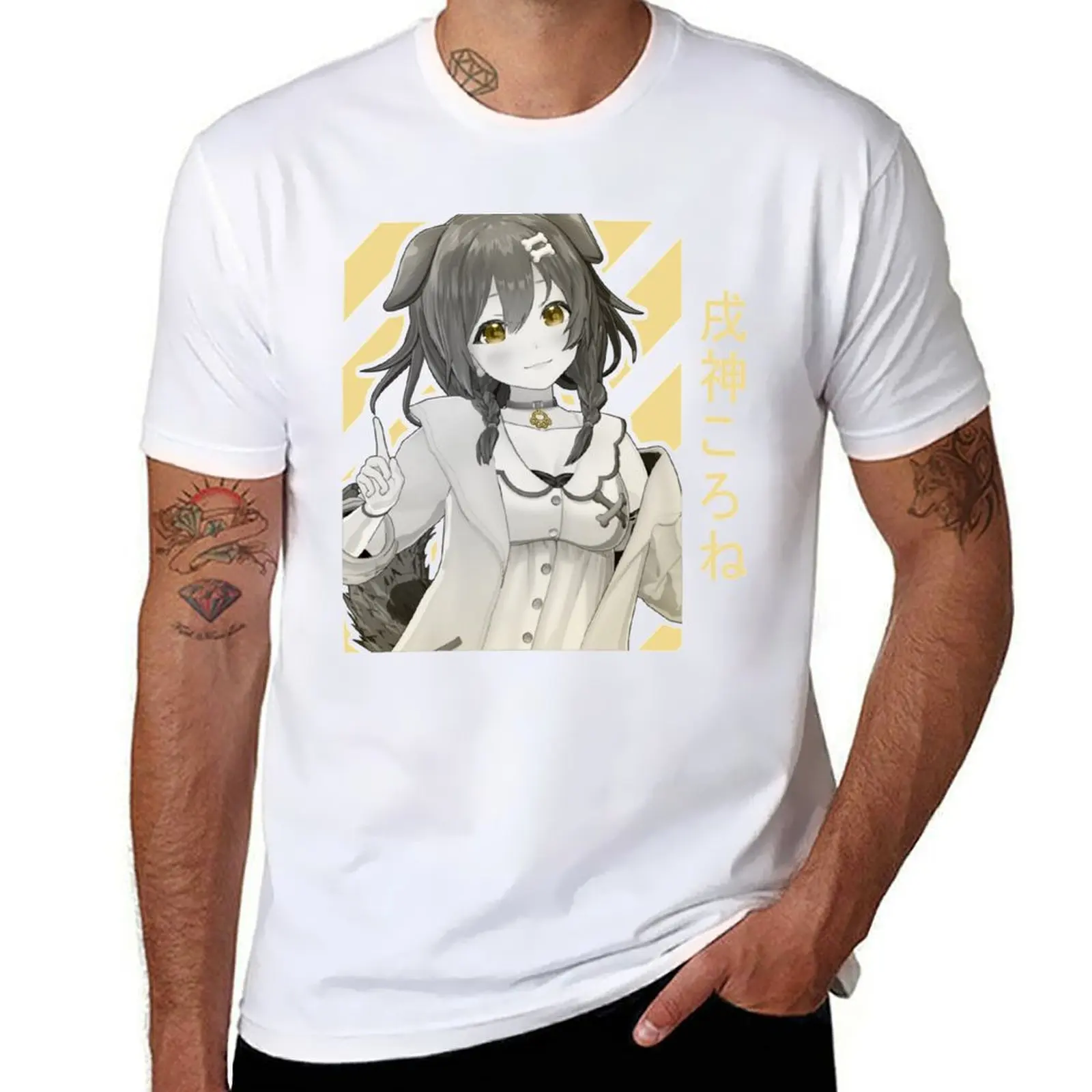 

Inugami Korone Design T-Shirt t shirt man luxury t shirts for man slim fit T-Shirt