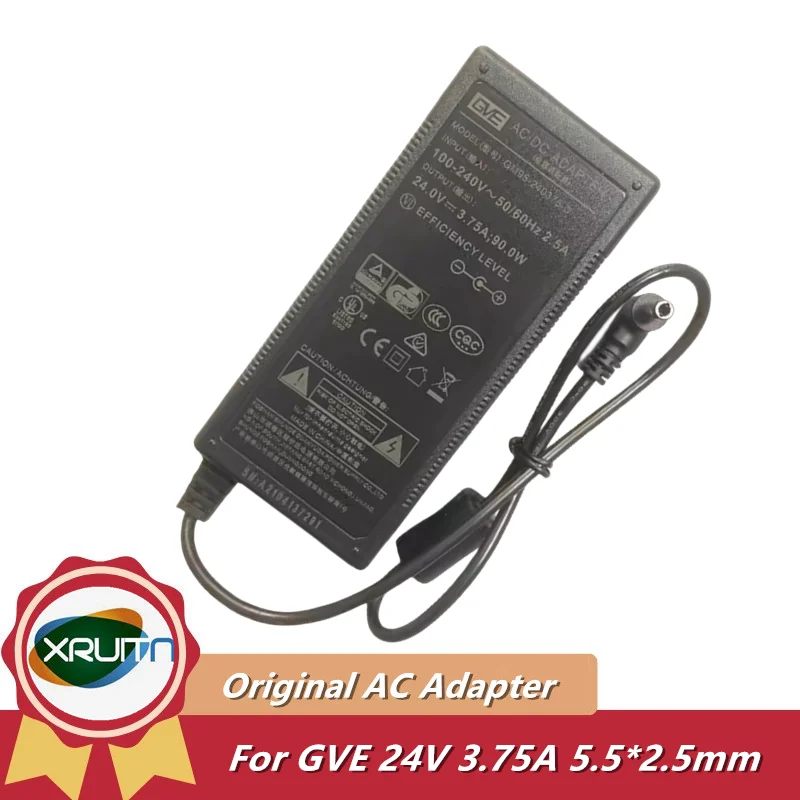 

Genuine GVE GM95-240375-D 24V 3.75A 5.5*2.5mm 90W AC/ DC Adapter Charger Power Supply