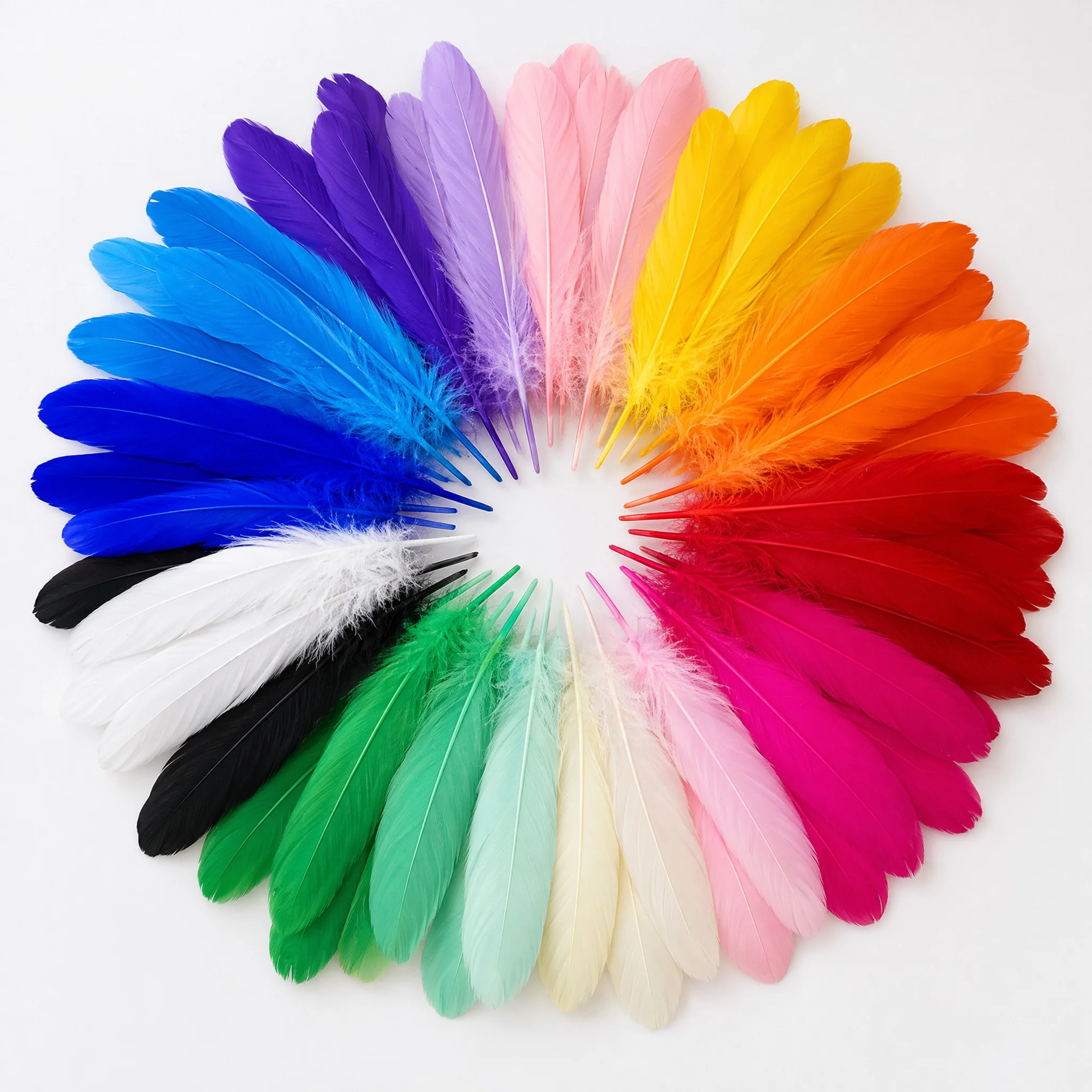 10-200pcs Natural Goose Feathers Plumes 15-20cm for DIY Craft Wedding Dress Boho Clothing Sewing Costume Decor Trim Accessories