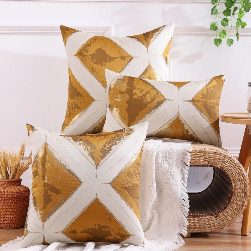 High Precision Jacquard Line Pillowcase Soft Comfortable Decorative Cushion Cover for Bedroom Living Room Home Decoration