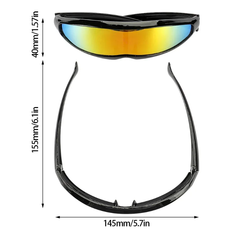 Nuevas gafas de sol futuristas con montura estrecha y diseño de ojo de ciclope, gafas con lentes láser, protección UV400, lentes espejadas con diseño personalizado, gafas de sol para hombre.