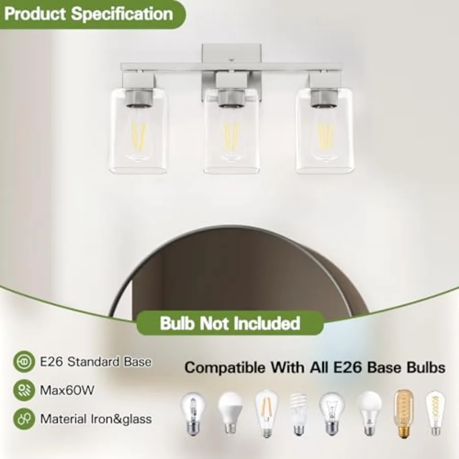 Bathroom Vanity - Bathroom Fixture Square Design and UL Certification and Square Bath Room s Fixture Over Mirror view 6