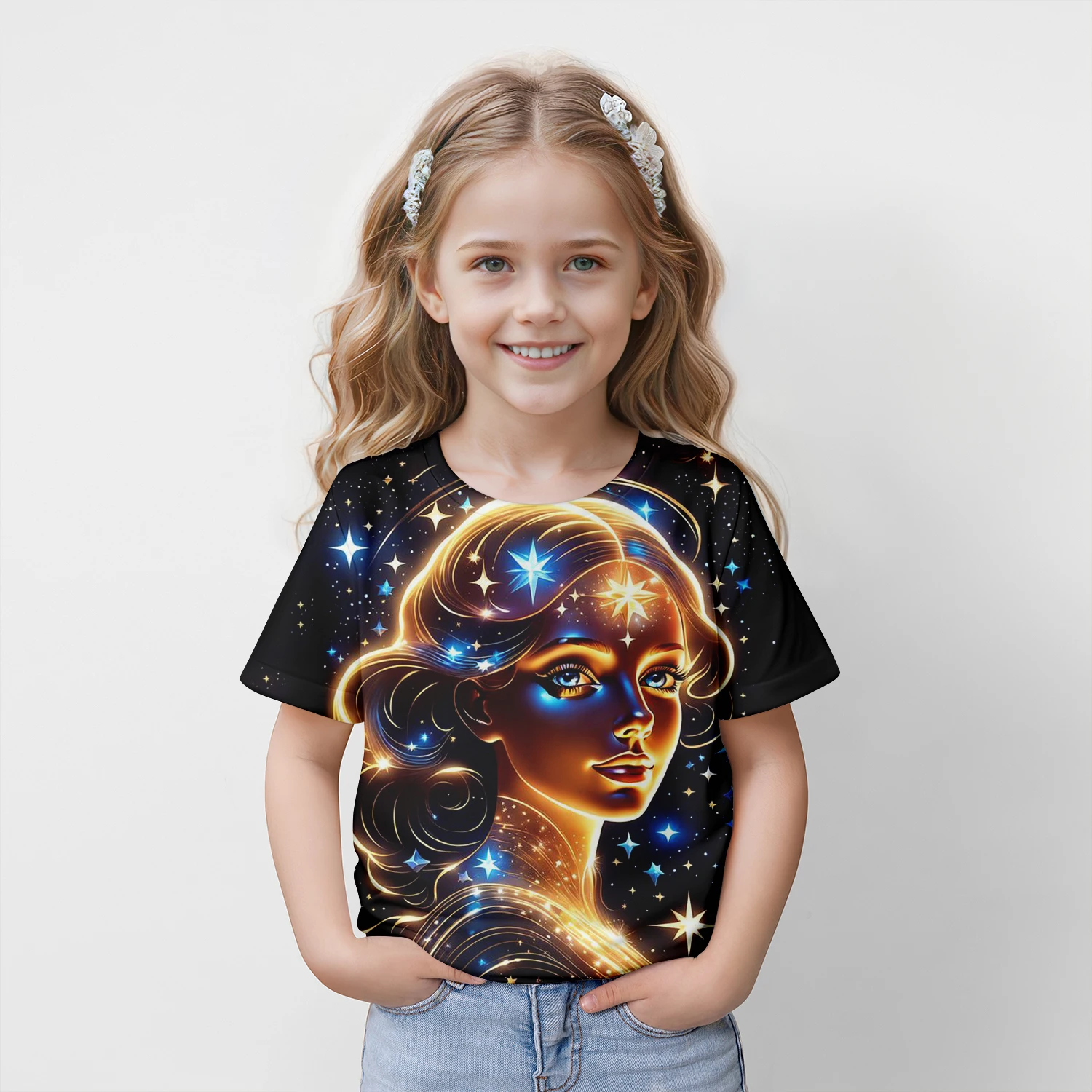 Girl Clothes Fashionable Cartoon Summer Children's T-Shirt Trendy Short Sleeve Tops 3D Print Comfortable Cute Boy Girl T-Shirts