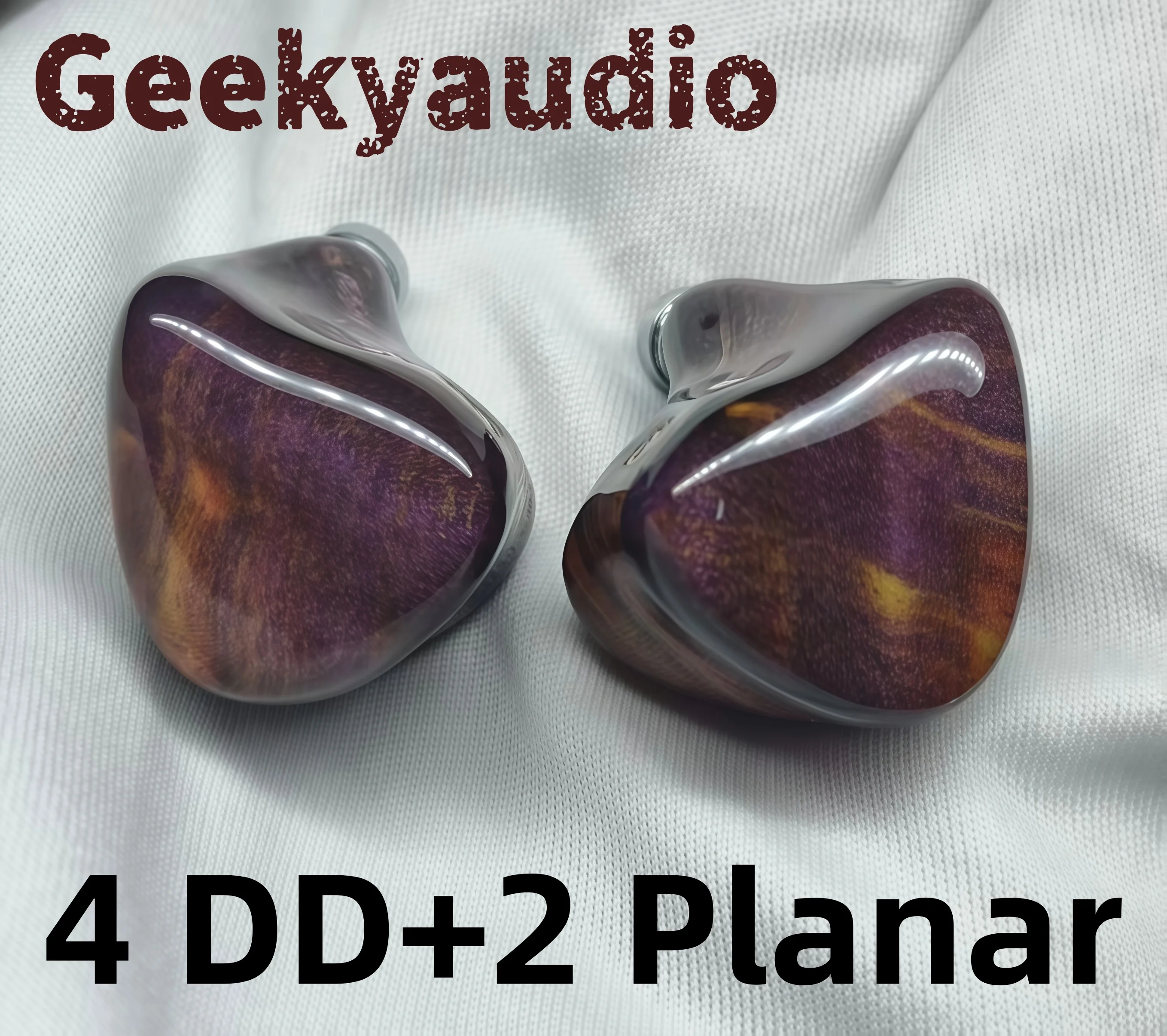 

Geekyaudio 4DD+2PMD IEM Earphones Hifi Headphones in Ear Monitors Earbuds Planar Driver Wired Earbuds 2pin IEMs