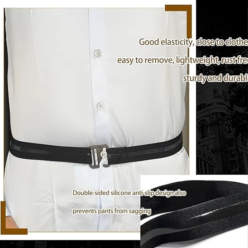 1/2 قطعة للجنسين عدم الانزلاق سيليكون الأشرطة حزام مطاط المضادة للتجاعيد قميص البقاء أفضل أحزمة حزام الأعمال لبدلة قميص