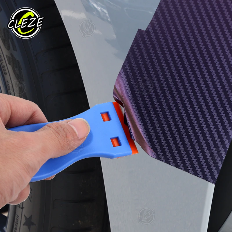 CLEZE Portable Plastic Razor Scraper Window Cleaning Tool for Vinyl Wrap Glue Sticker Decal Removal Eco-Friendly