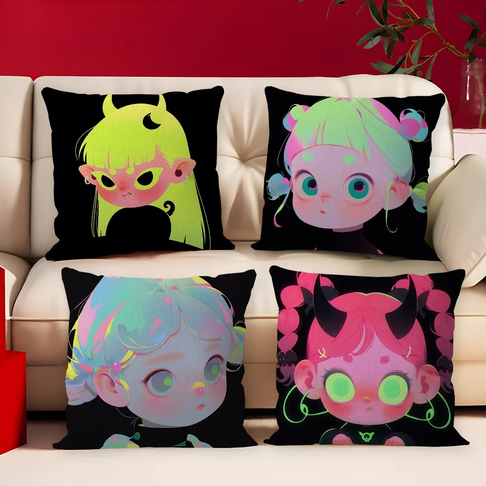 

Cute Cartoon Elf Pillow Anime Pillow Sofa Bed Head Pillow Cover Cushion Cover 45x45 cm Fashion