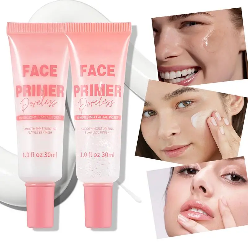 Base de maquillage primaire pour le visage, pores invisibles, lisse les ridules, contrôle de l'huile, fond de teint éclaircissant l'humidité, cosmétiques