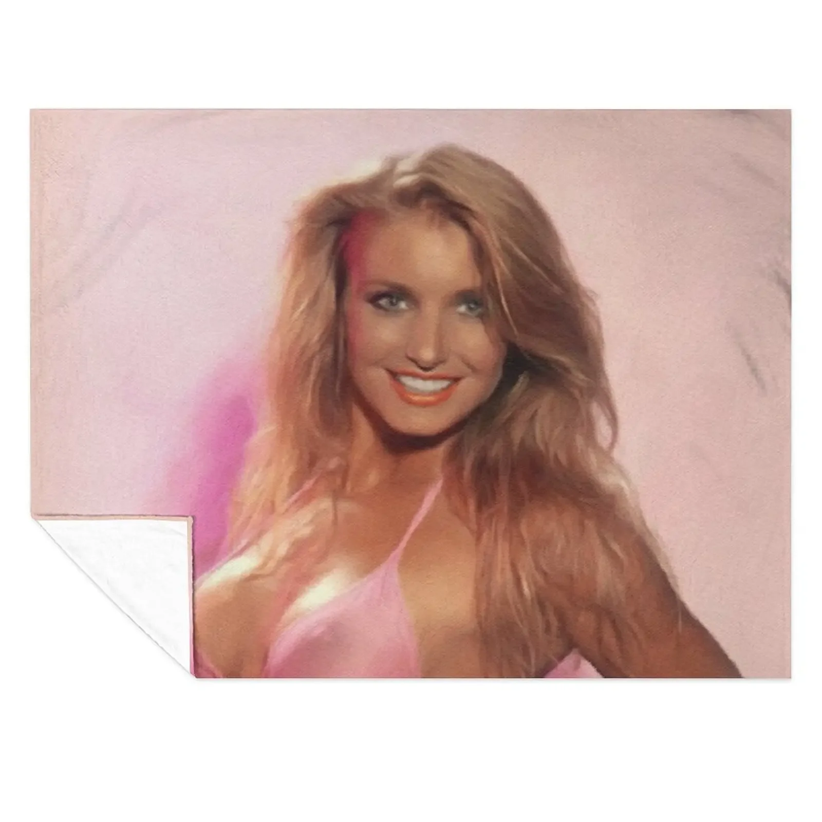 

Heather Thomas, Actress Throw Blanket Plaid on the sofa Single warm for winter Heavy Blankets