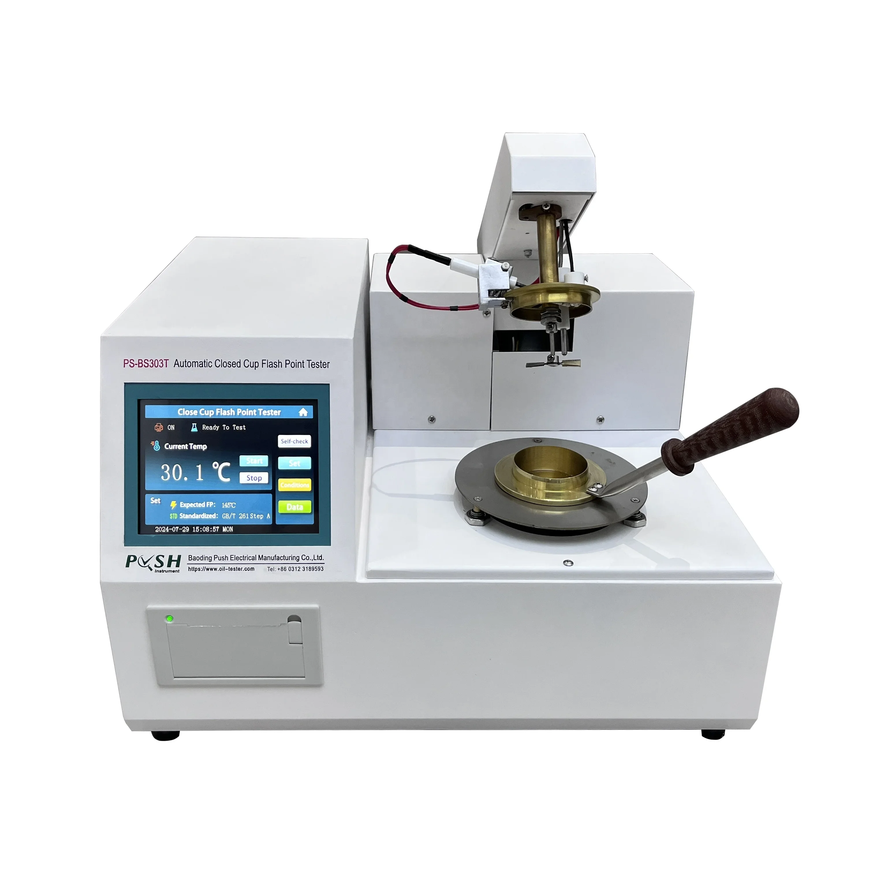 PUSH electrical large screen astm d93 Cleveland close cup penskey marten flash point tester