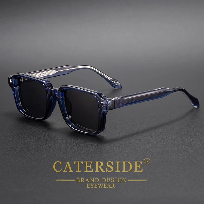 CATERSIDE Vintage Herren Quadratische Sonnenbrille Marke Design Tempel Tipps Sonnenbrille Damen Outdoor Reise Party Brillen UV400 – Detail 2