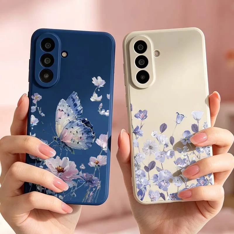 Watercolor Butterfly Pink Flowers For For Samsung Galaxy A36 A35 A34 A33 A32 A30 A26 A25 A24 A23 A22 A21S A16 A17 Phone case