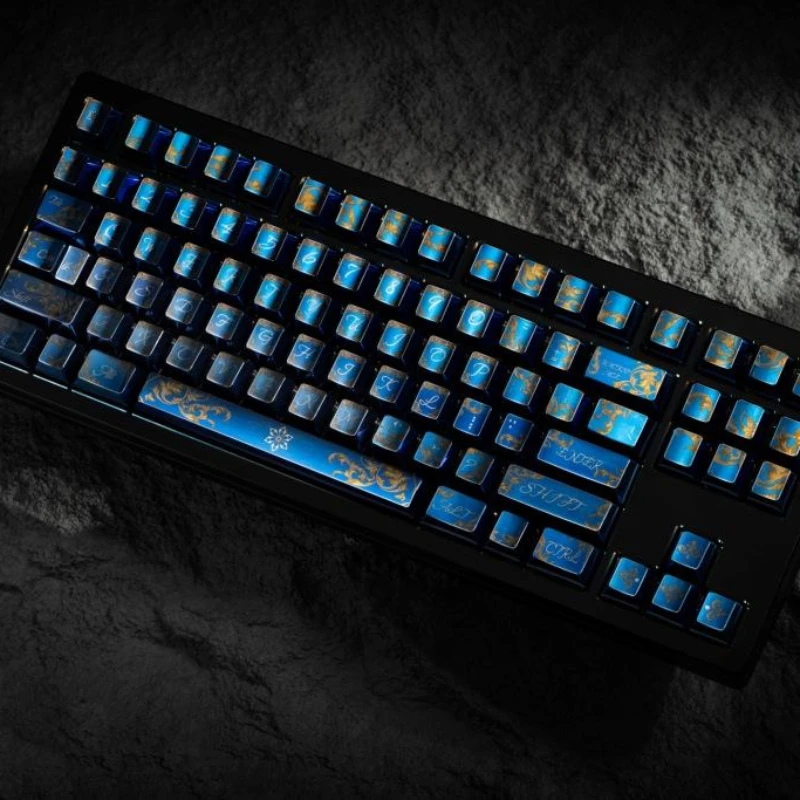 Imagem -06 - Mifuny-titanium Keycaps para Teclado Mecânico Personalização Original Handmade Artístico Cap Acessório Presentes