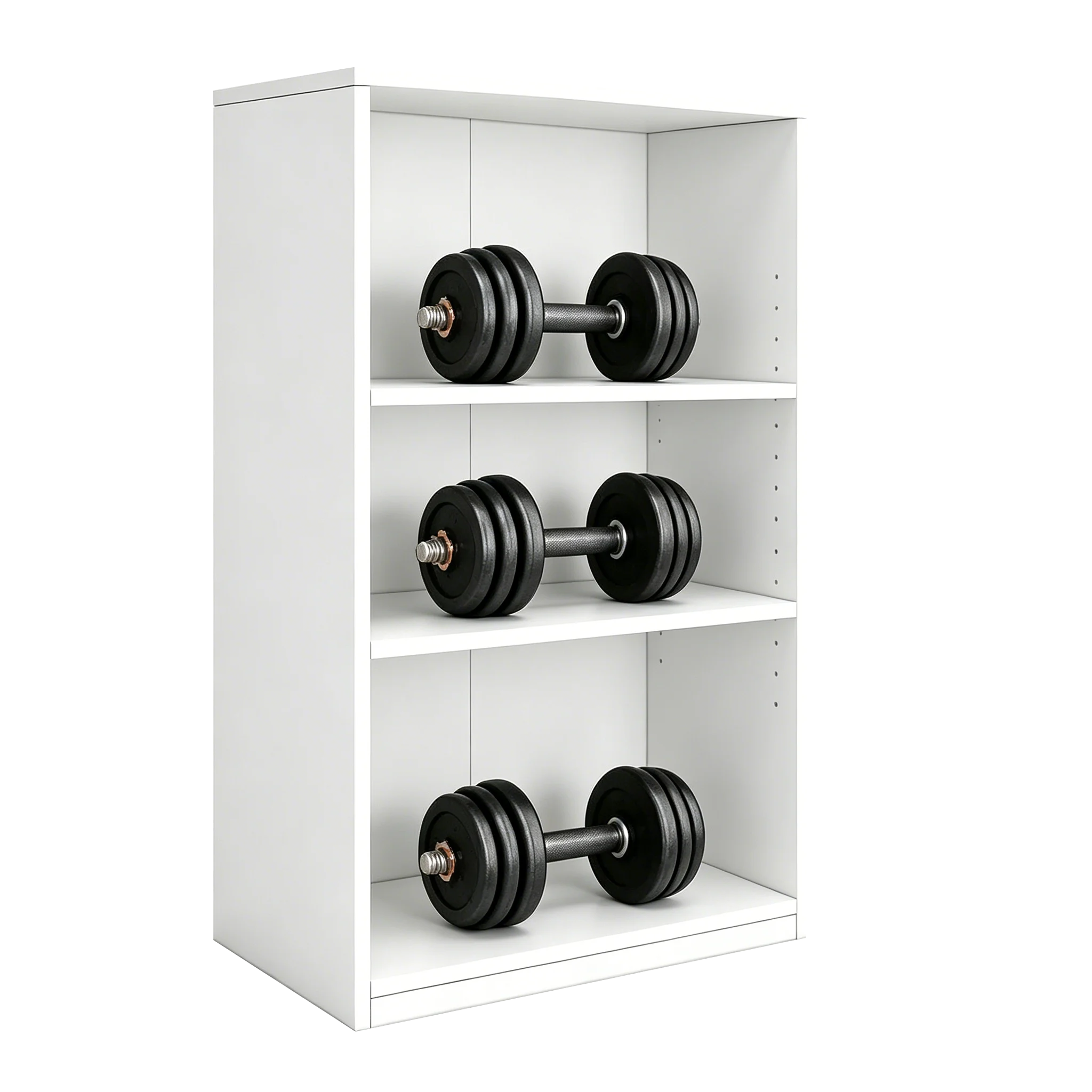 3-Tier Wooden Open Display Floor Bookshelf with Adjustable Shelves, 71 Inches (White, Dark Chocolate, Light Coffee)
