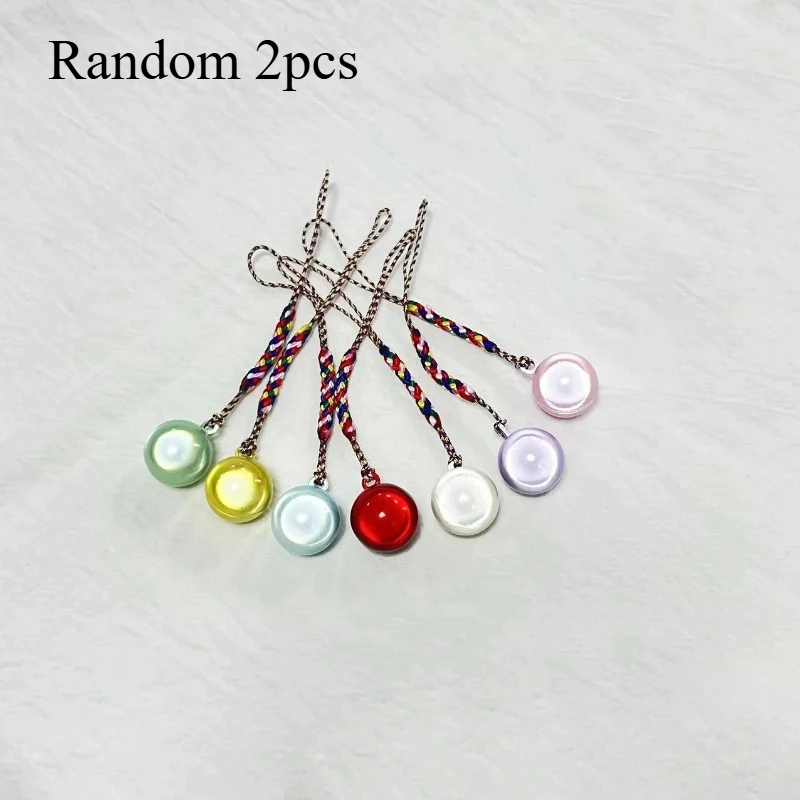 2pcs Dreamy Cat Eye Round Water Sound Bell Pendant DIY Phone Charm
