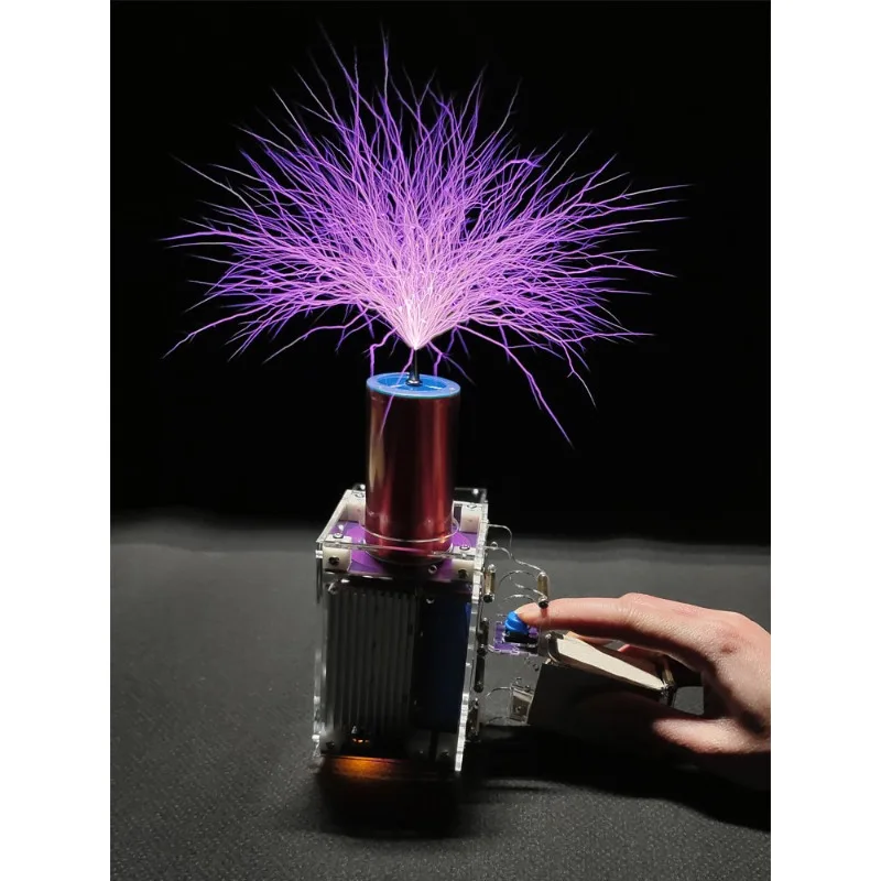 Tesla Coil Handheld Arc Gun Generator Palm Lightning Magnetic Storm Alien Gun Science Experiment Toy High Voltage Plasma Arc
