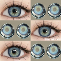 EYESHARE NEW 1pair Gray Contact Lens for Eyes Hybrid Natural Colorful Lenses 14.2mm Colorful Eyes Lenses Cosmetic Yearly Use
