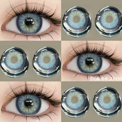 EYESHARE NEW 1pair Gray Contact Lens for Eyes Hybrid Natural Colorful Lenses 14.2mm Colorful Eyes Lenses Cosmetic Yearly Use