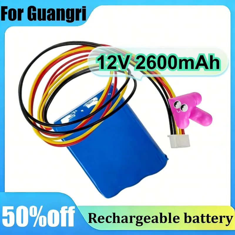 

For Guangri Elevator RKP220/24GR 12V 2600mAh Emergency Power Lithium Battery 6-Wire XH 2.54 for Intercom Lighting