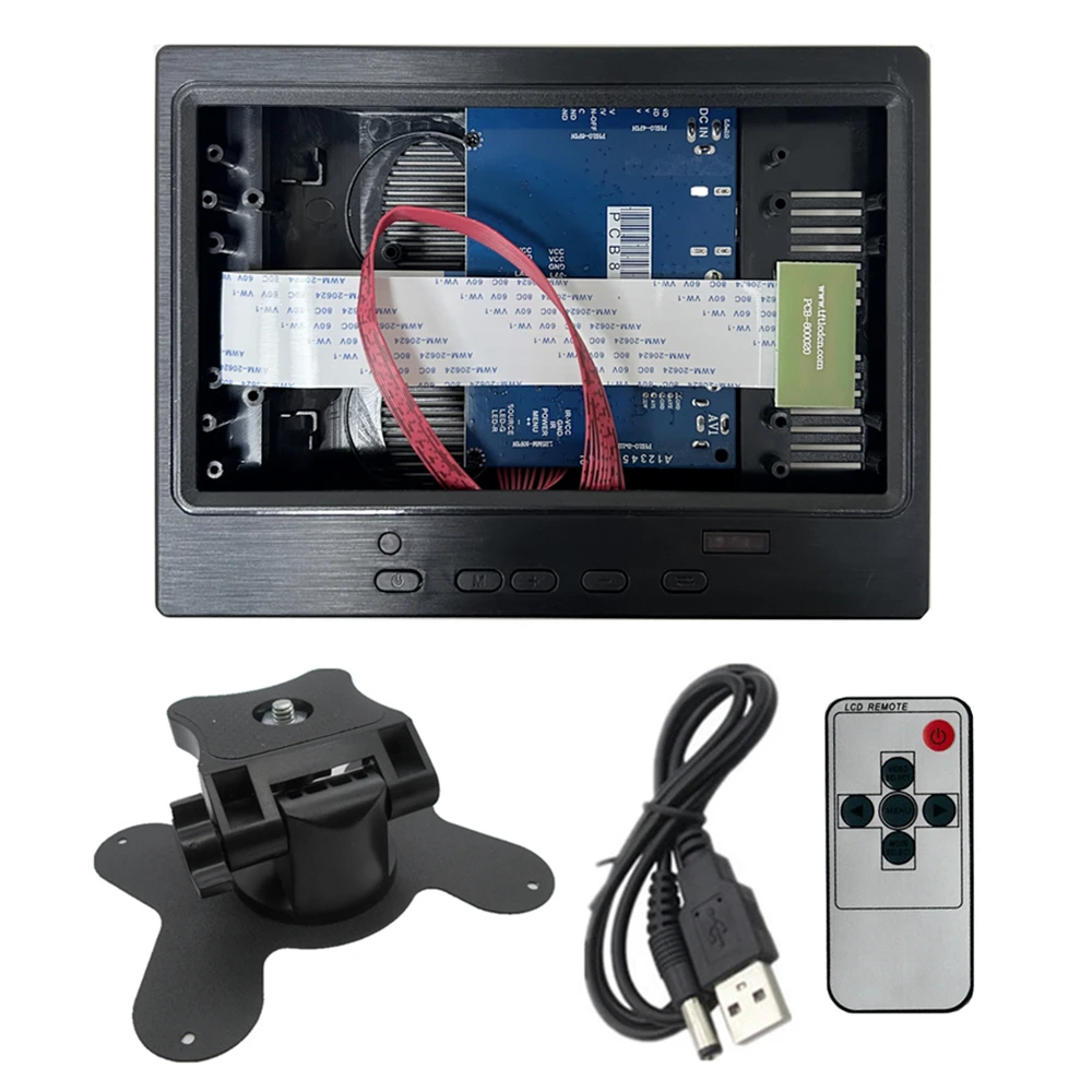 

7 Inch LCD Screen Driver Board Kit,HDMI/VGA/AV Controller Board with Plastic Shell,Stand For 50Pin 800*480/1024*600 LCD Panels