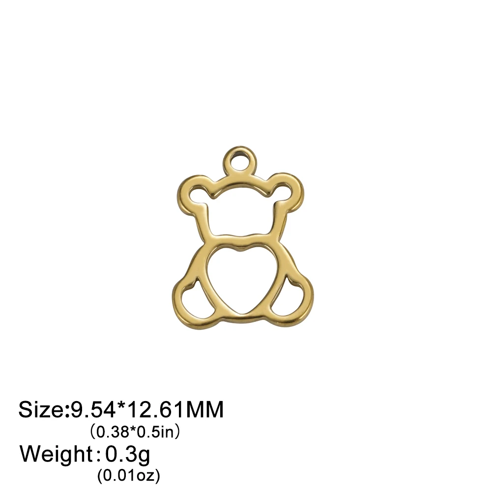5pcs Stainless Steel Charms for DIY Jewelry Making