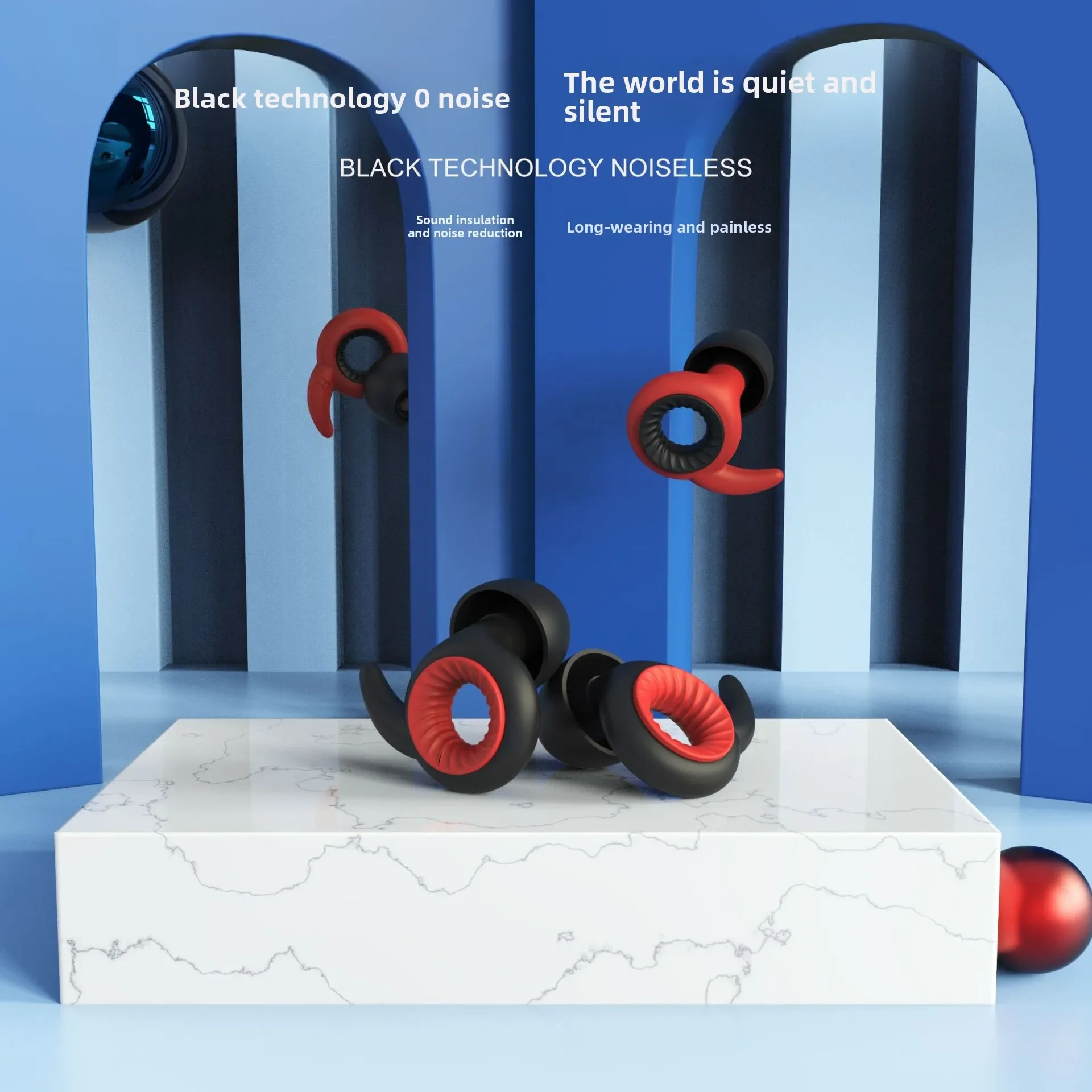 Protective Silicone Earplugs Noise Reduction Hearing Protection Ear Plugs for Sleep, Swimming & Water Activities