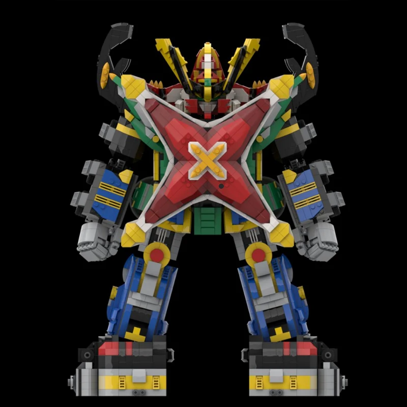 MOC Japanse Anime Beeldje De Koning van Braves GaoGaiGar Bouwsteen Model Set Kid Bricksheadz Baksteen Speelgoed Kerstcadeau