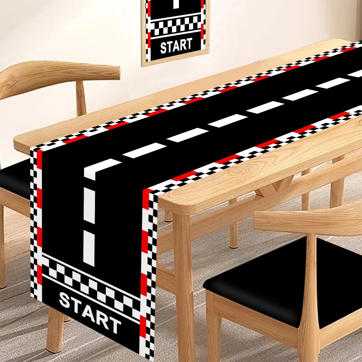 

Durable tablecloths, children's birthday parties, checkered table flags, home party decorations, stain resistant and waterproof
