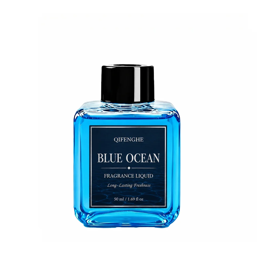 Blue Ocean Fragrance Liquid 50ml Long Lasting Car Air Freshener Home Aroma Diffuser Oil Odor Remover for Bathroom Office Closet - view 6