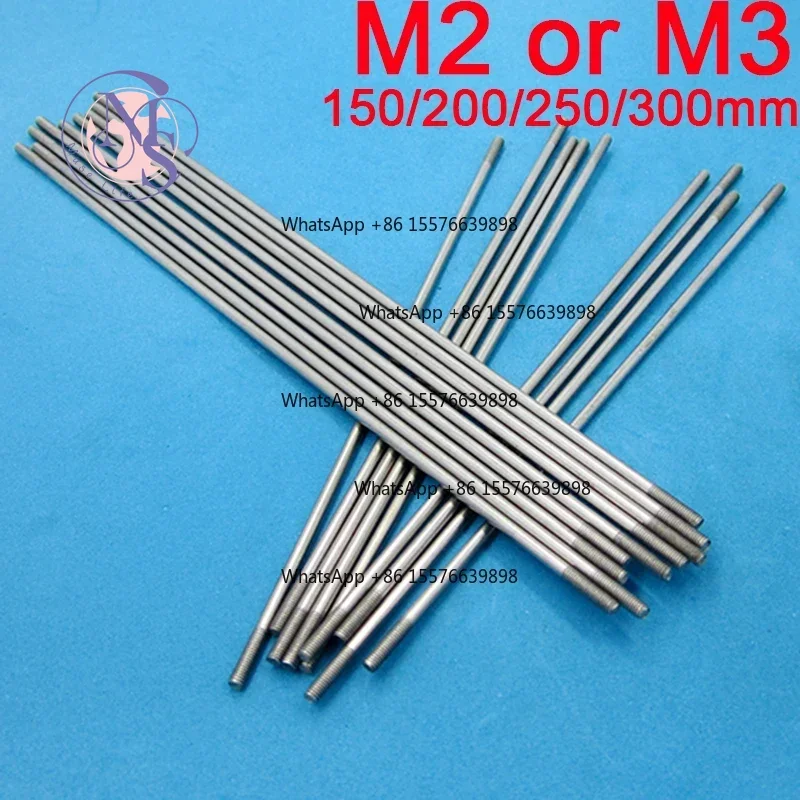 ZOCI-FOR-M2 M3 Threaded Tie Push Rod 1.8mm 2.6mm 300mm For RC Boat Aircraft Replacement Parts