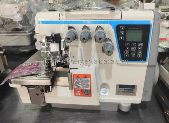 QK-747  Four Thread Automatic Industrial Over Lock Sewing Machine With Automatic Trimmer
