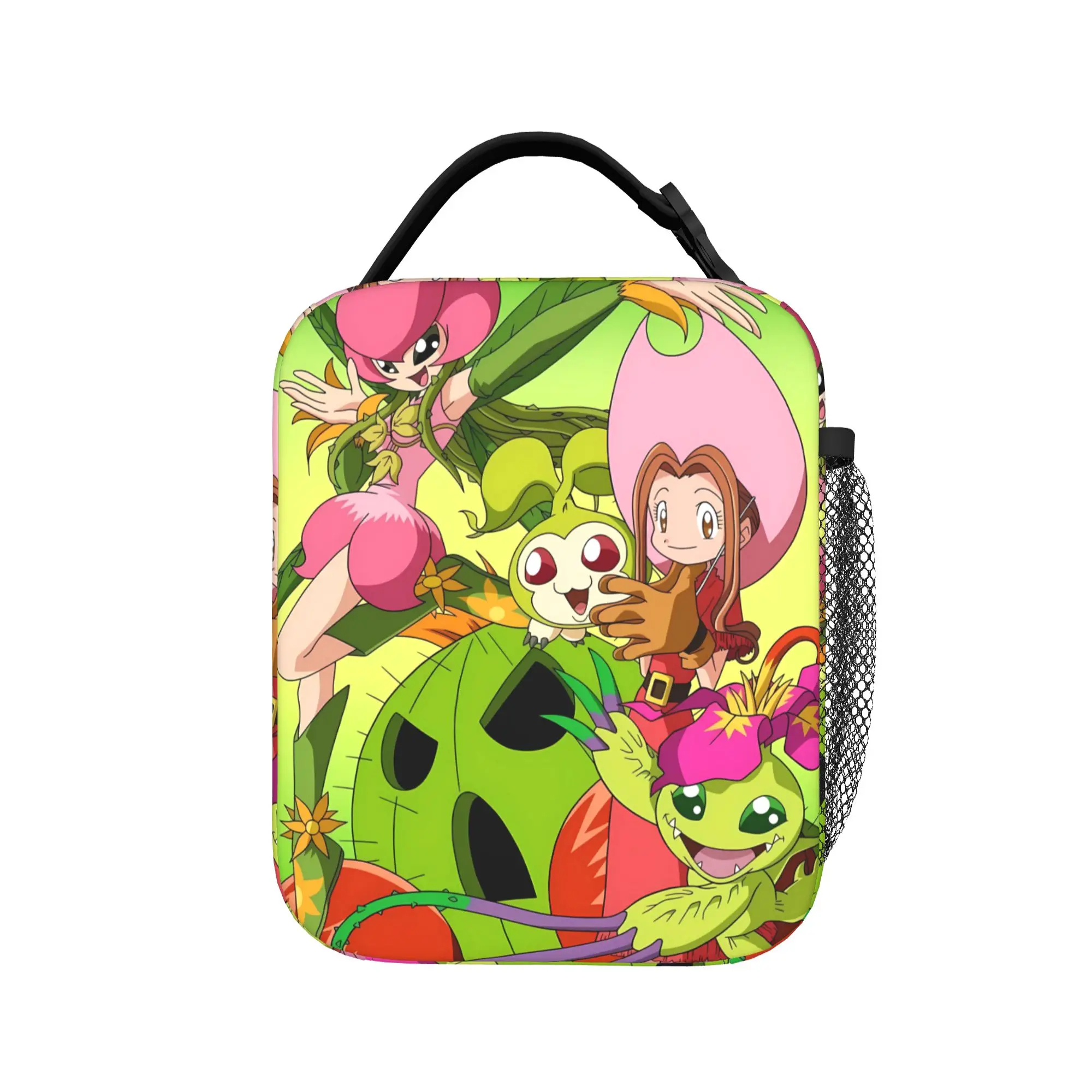 Anime Digimon Adventure Lunch Bag  Casual Lunch Box For Unisex  Travel Cooler Bag Oxford Thermal Lunch Bags