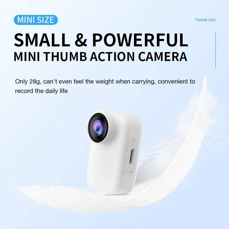 Imagem -05 - Anti-shake Mini Pocket Câmera Câmera Polegar de Ação Controle Remoto sem Fio Bodycam de Ciclismo ao ar Livre Wifi 4k