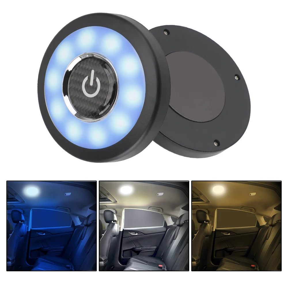 Magnetic LED Night Car Backseat Ceiling Roof Light Kits LED Car Interior Reading Light Square Dome Vehicle Indoor Ceiling Lamp