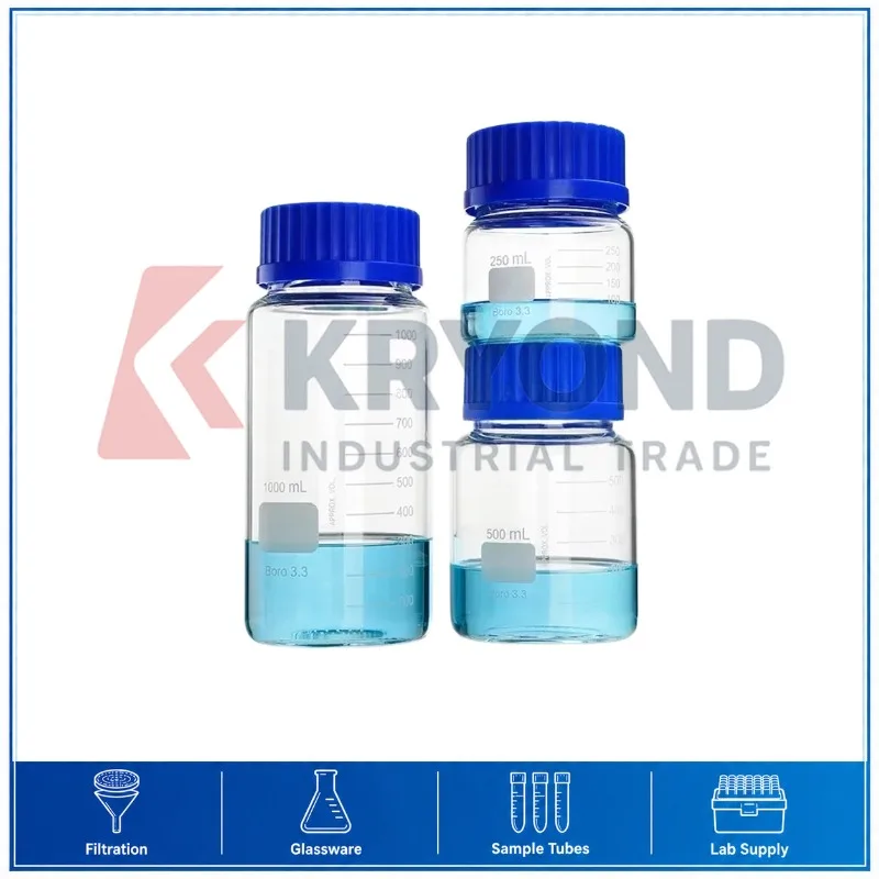 GL80 Screw Top Reagent Bottle High Borosilicate 3.3 Glass Laboratory Storage Chemical Container 250mL 500mL 1000mL Research Sets