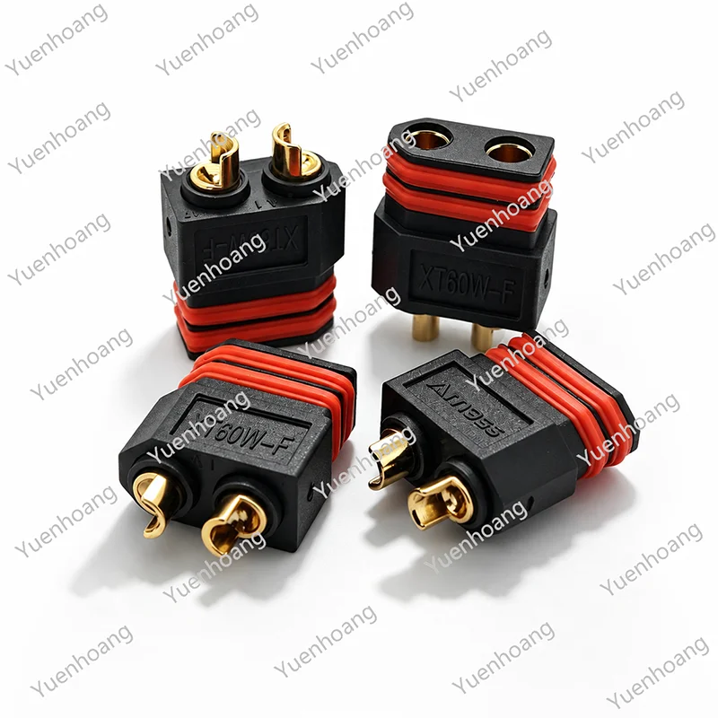 10PCS Amass XT60W-F(V02) Waterproof High Current RC Aircraft Connector Gold Plated Banana Plug V0 Flame Retardant Female Plug