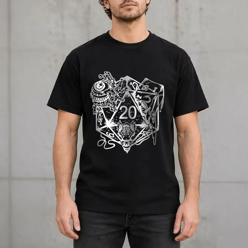Retro Dungeon Daddy Graphic T-Shirt, Funny Short sleeve Unisex Tee, TTRPG Dungeons and Dragons Gamer Gift Clothes S-6XL