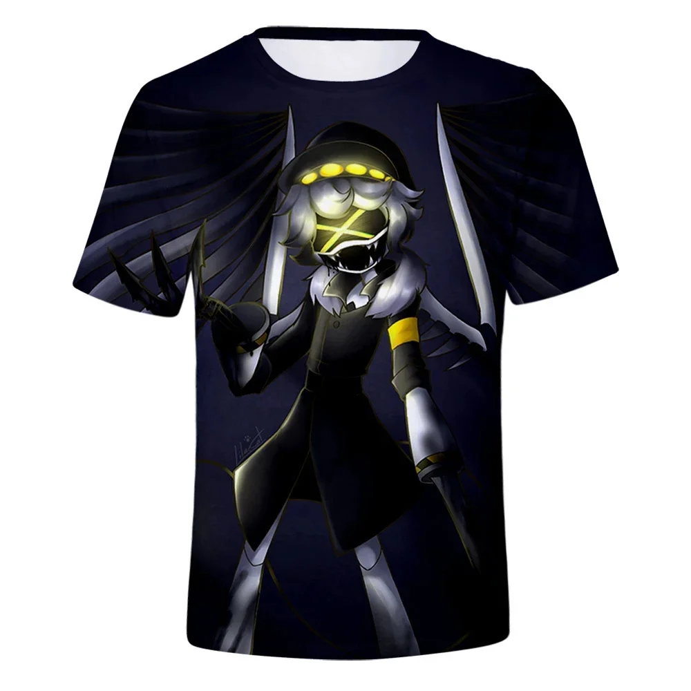 Horror Animated T-shirt Murder Drone 3D Printed Street Clothing Male Female Fashion Short Sleeve Loose Comfortable Top Clothing