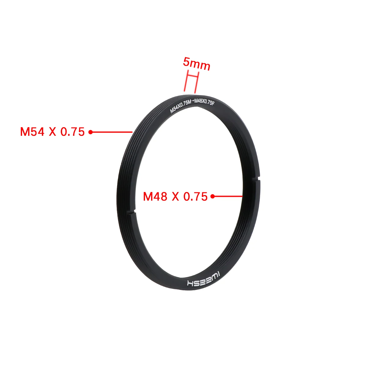 Anello adattatore per telescopio da M54 a M48 telaio in lega di alluminio con filettatura 0.75 per telescopio astronomico