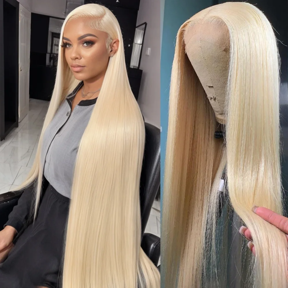 

200% Плотность 613 Медовый Блондин Прямые Парики Человеческих Волос 13x4 13x6 HD Прозрачные Парики Фронта Шнурка Предварительно Сорванные Бразильские Волосы Remy