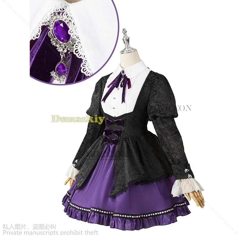 Anime Panty & Stocking with Garterbelt Younger Sister Anarchy Stocking Cosplay Costume Gothic Maid Lolita Dress Wig Long heatwig