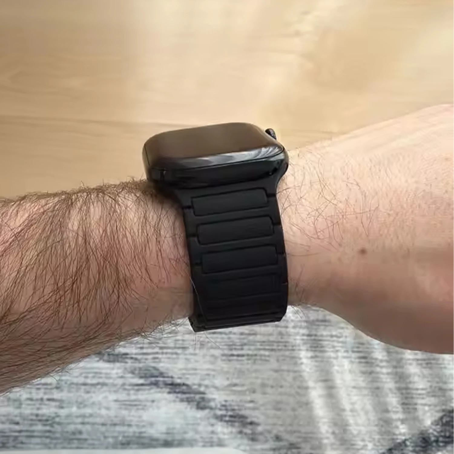 Magnetisches Schlaufenarmband für Apple Watch 46mm 44mm 40mm 45mm 41mm 42mm Silikonarmband iWatch Series 12 11 10 9 8 7 6 Ultra 3 – Detail 5